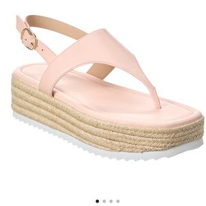EUC Stuart Weitzman Cream Platform ankle strapSandals